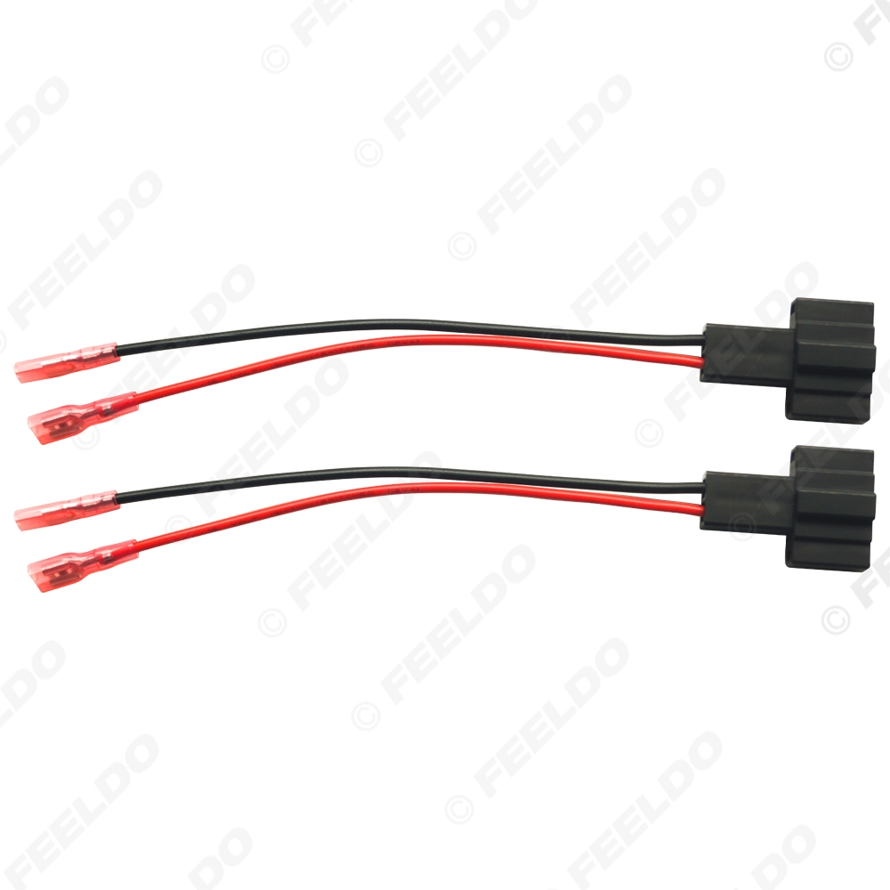 Picture of 2pcs Car 2Pin Stereo Speaker Wire Harness Adaptors For Audi Auto Speaker Replacement Connection Wiring Plug Cables