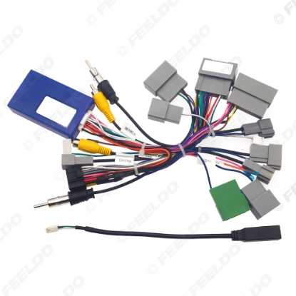 Picture of Car 16pin Power Cord Wiring Harness Adapter With Canbus Box For Honda Civic (16,Vertical layout screen) Installation Head Unit
