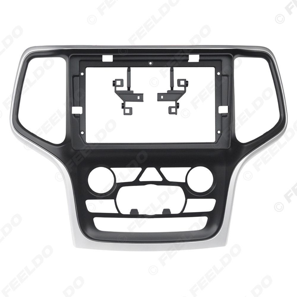 Picture of Car Audio 9" Big Screen Head Unit Dash Fascia Panel Frame Kit Adapter For Jeep Grand Cherokee 2014-2017 Dash Frame