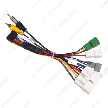 Picture of Car 16pin Power Cord Wiring Harness Adapter With Rearview Wire For Isuzu D-MAX (08-18) Installation Head Unit Cable