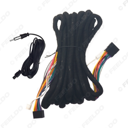 Picture of Car 6-meter 16pin Power Wiring Harness Extension & 8pin UART Cable With 6-meter Antenna Adapter For Aftermarket Unit Installation