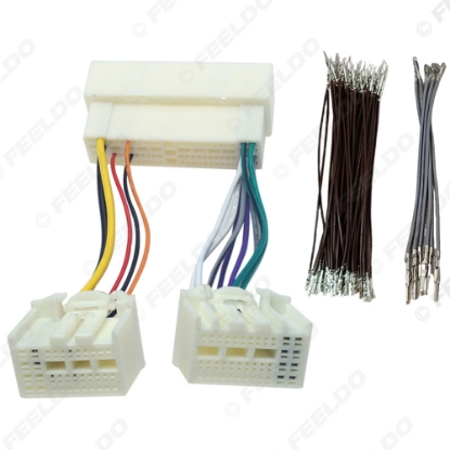 Picture of Car Stereo Radio 13pin+61pin Male/Female Plug Wire Harness Adapter For KIA K2/K3/K4/Elantra/Mistra/Tucson Wiring Connector