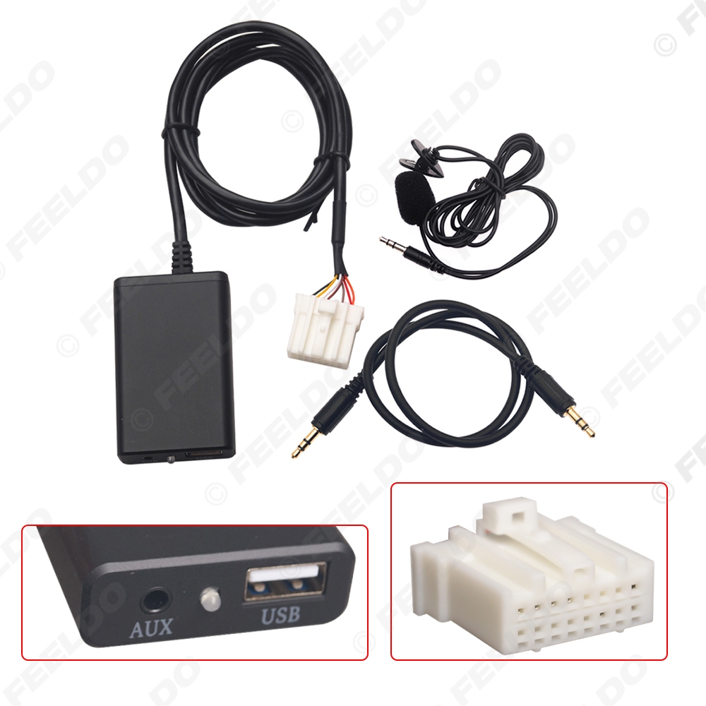 Picture of Car MP3 Player Radio CD Changer USB SD AUX Digital Music Changer Adapter Bluttooth For Mazda/Ford/Besturn 8+8Pin Interface