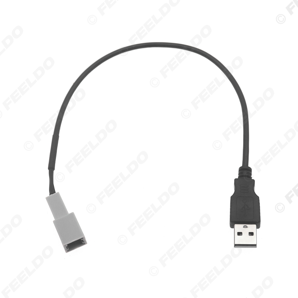 Picture of Male USB2.0 Plug To Special 4-Pin Socket USB Adapter Car Radio Extension Cable For Toyota RAV4/Camry