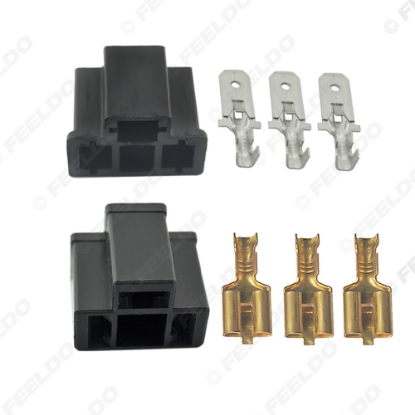 Picture of Car Motorcycle H4/HB2/9003 Waterproof DIY Male/Female Quick Adapter Connector Terminals Plug Kit