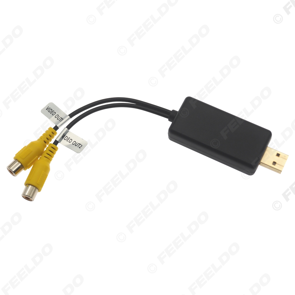Picture of Car USB To CVBS/RCA Video Output Adapter Connecting Monitor For Android Big Screen Head Unit Stereo System