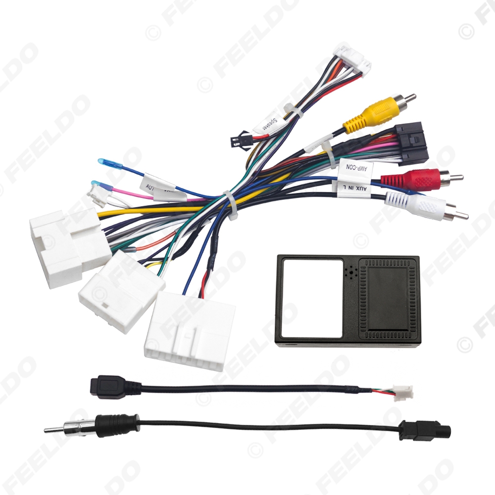 Picture of Car Audio 16PIN DVD Player Power Calbe Adapter With Canbus Box For Renault Captur Kadjar 2015 Stereo Plug Wiring Harness