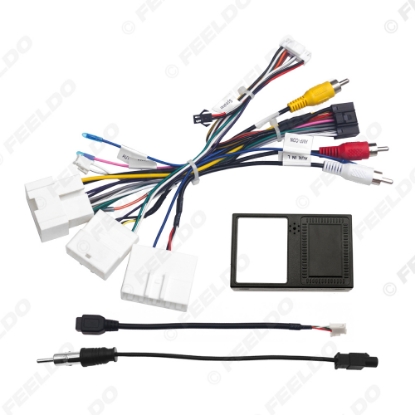 Picture of Car Audio 16PIN DVD Player Power Calbe Adapter With Canbus Box For Renault Captur Kadjar 2015 Stereo Plug Wiring Harness