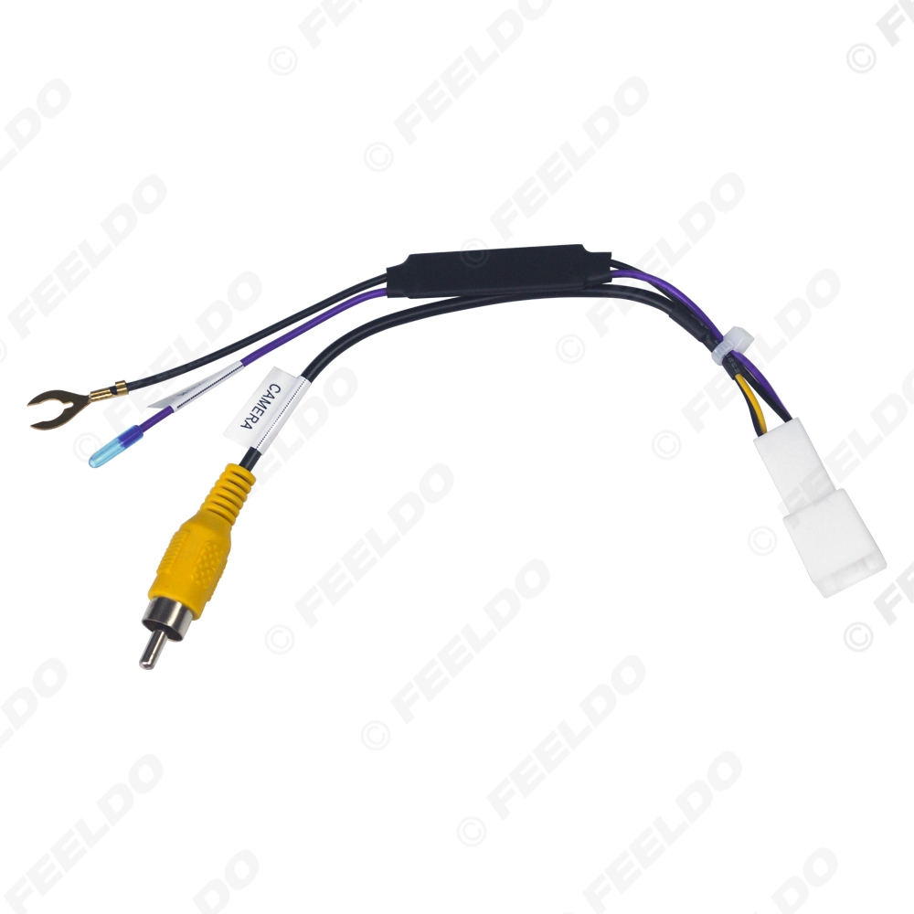 Picture of Car Parking Reverse Wire Adapter 8Pin Male Video Plug RCA Cable With 12V-6V Power Convertor Board For Toyota Car Models