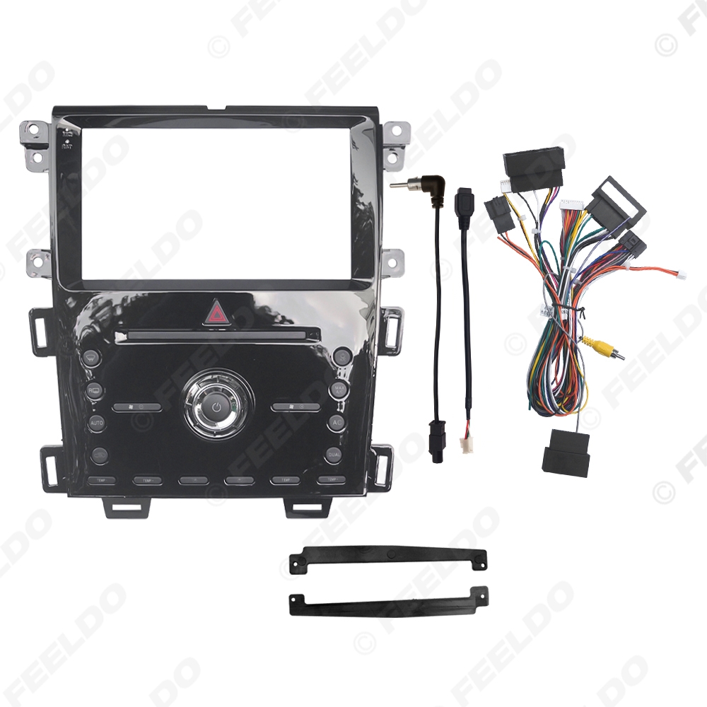 Picture of Car Audio Fascia Frame Adapter With Power Harness For Ford Edge (11-14) 9" Big Screen Dash Fitting Panel Frame Kit